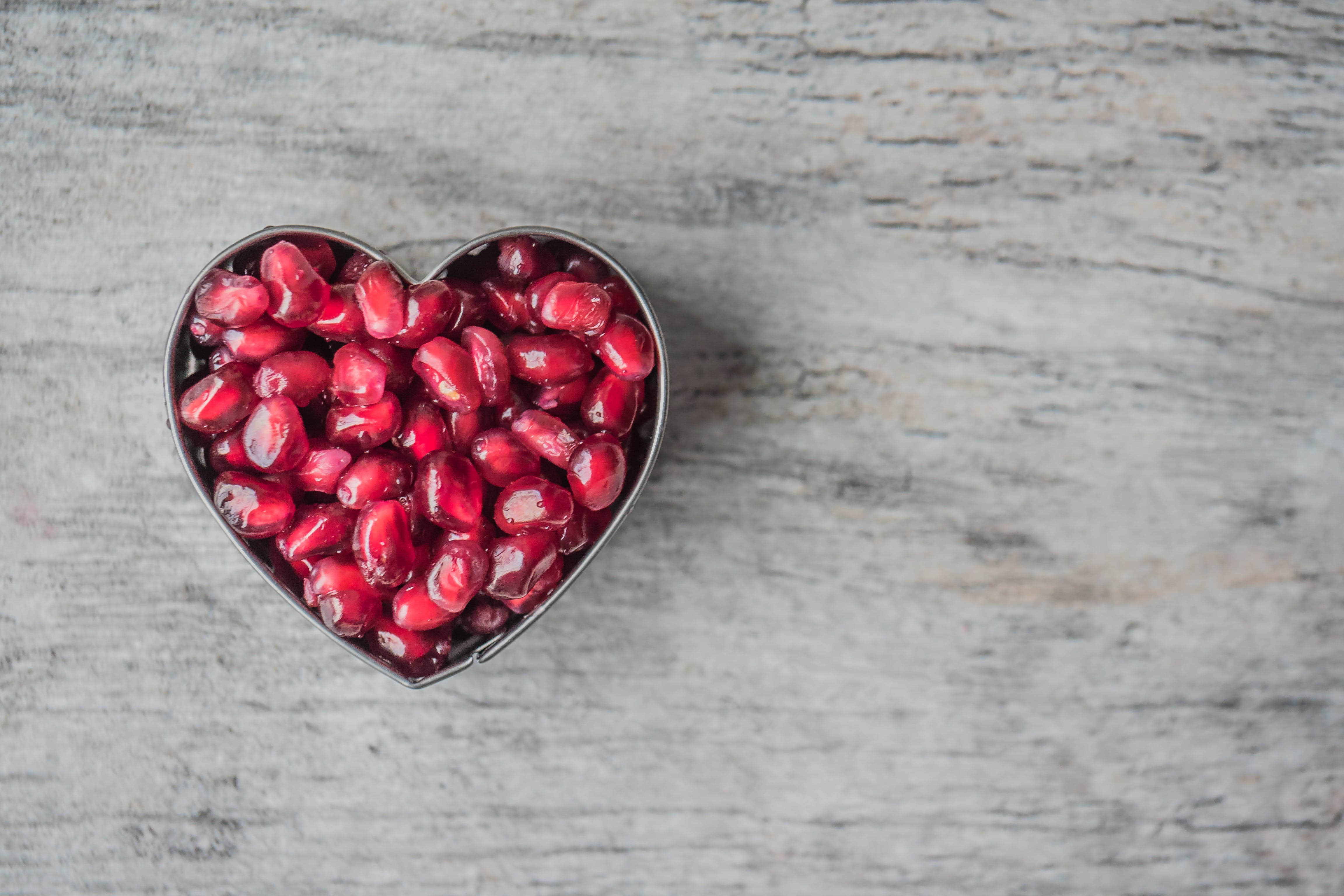 Heart berries representing health and wellness